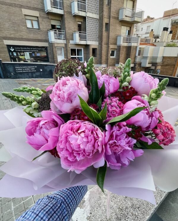 Lilac peonies
