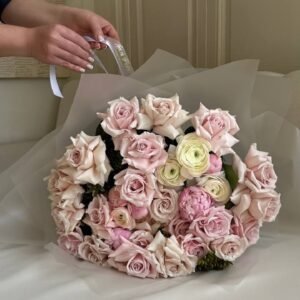 Rosas en colores pastel