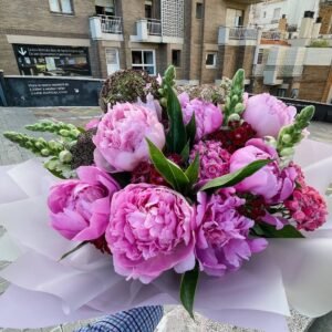 Lilac peonies