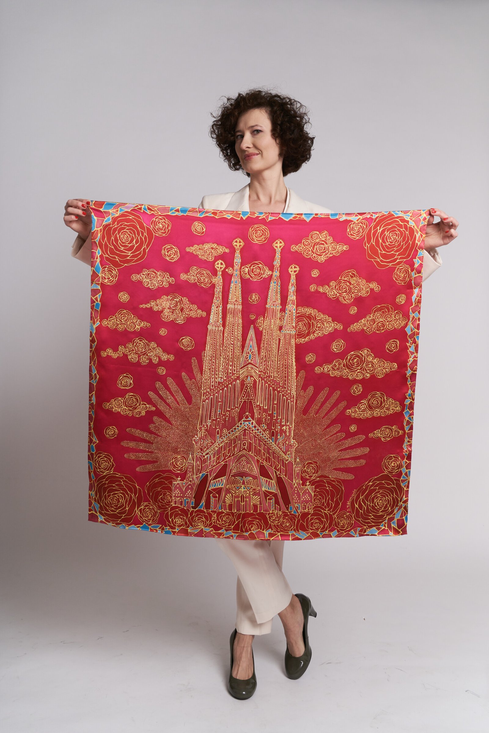 Pañuelo de seda “Sagrada Familia”