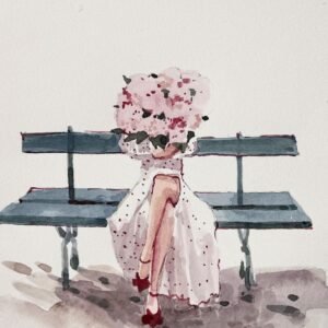 Mini tarjeta “Ramo de hortensias”