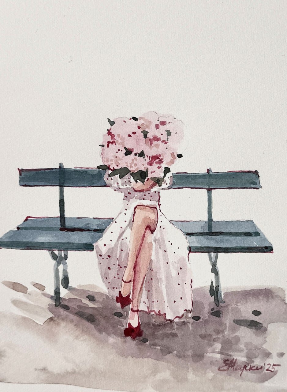 Mini tarjeta “Ramo de hortensias”