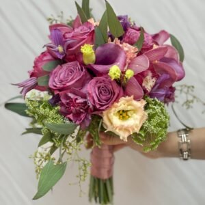 Ramo de novia en tonos lila