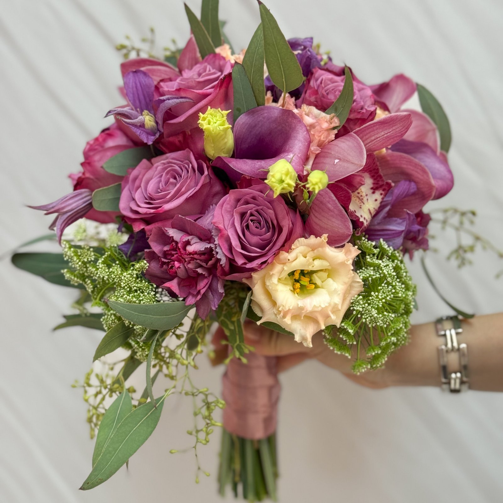 Ramo de novia en tonos lila