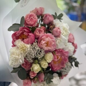 Ramo de flores en rosa